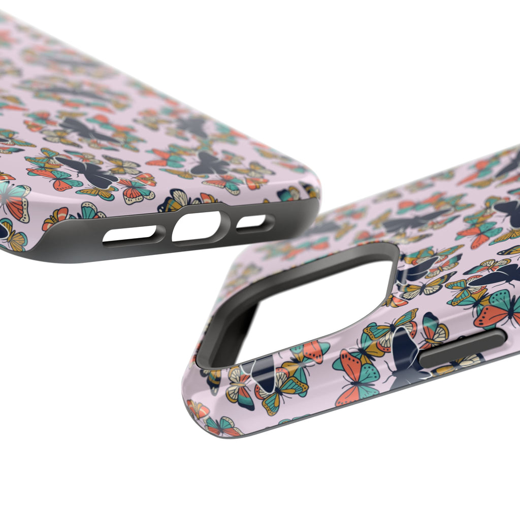 Phone Cases | Pastel Butterflies and Moths Pattern Magnetic Impact-Resistant Case
