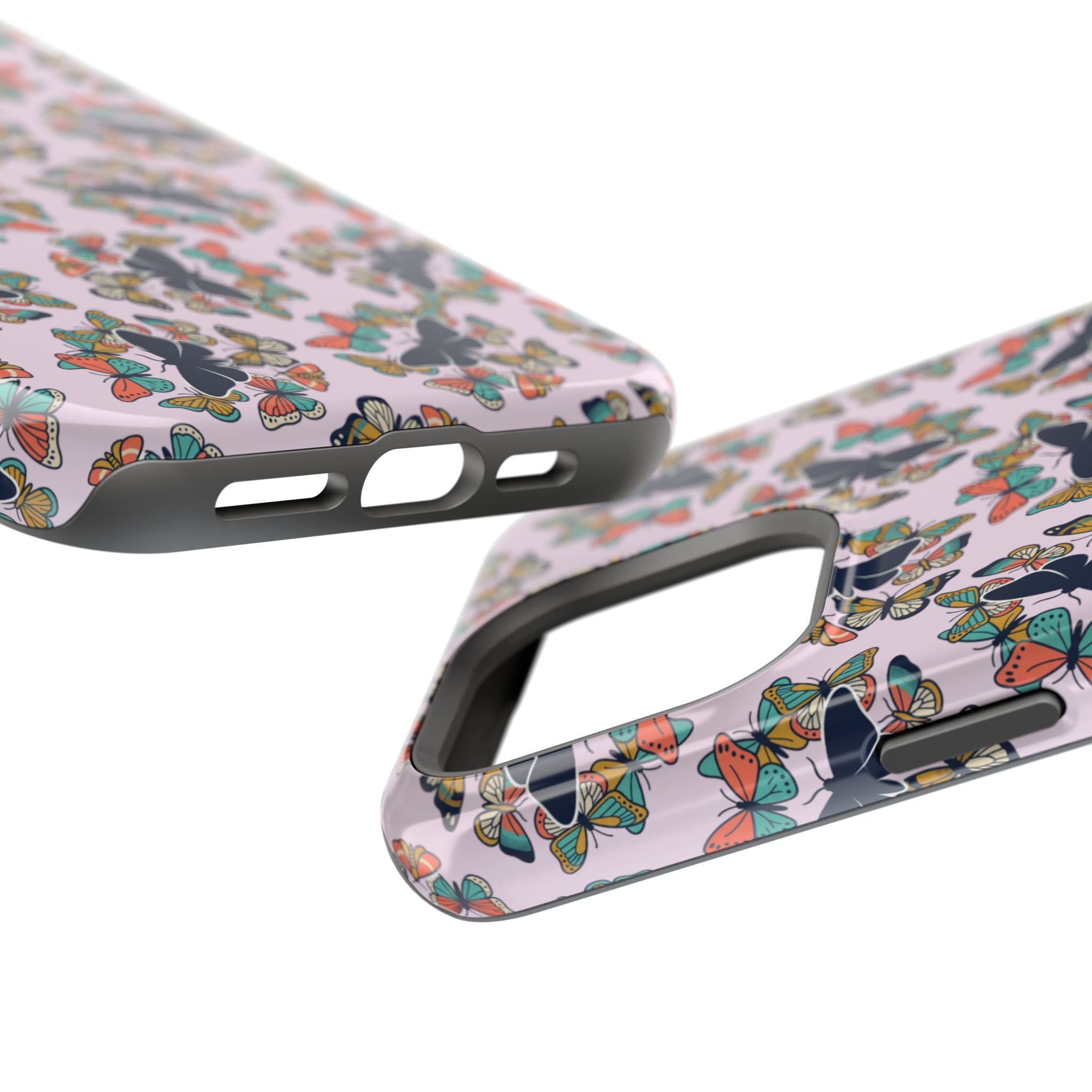 Phone Cases | Pastel Butterflies and Moths Pattern Magnetic Impact-Resistant Case