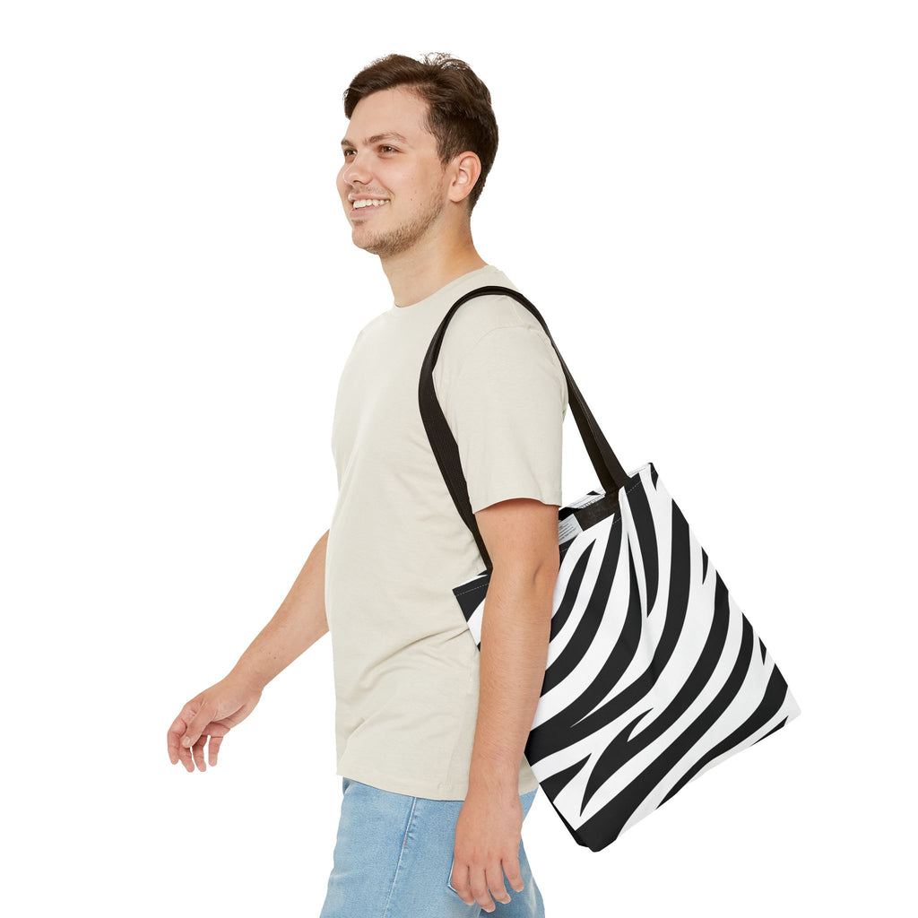 Tote Bag — Black & White Zebra Print  Fashion Tote
