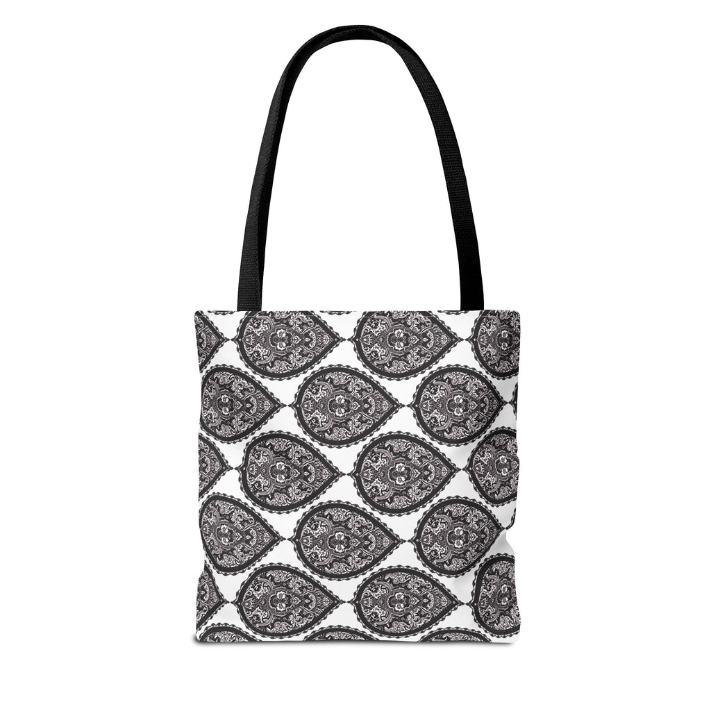 Tote Bag | Black & White Paisley Pattern