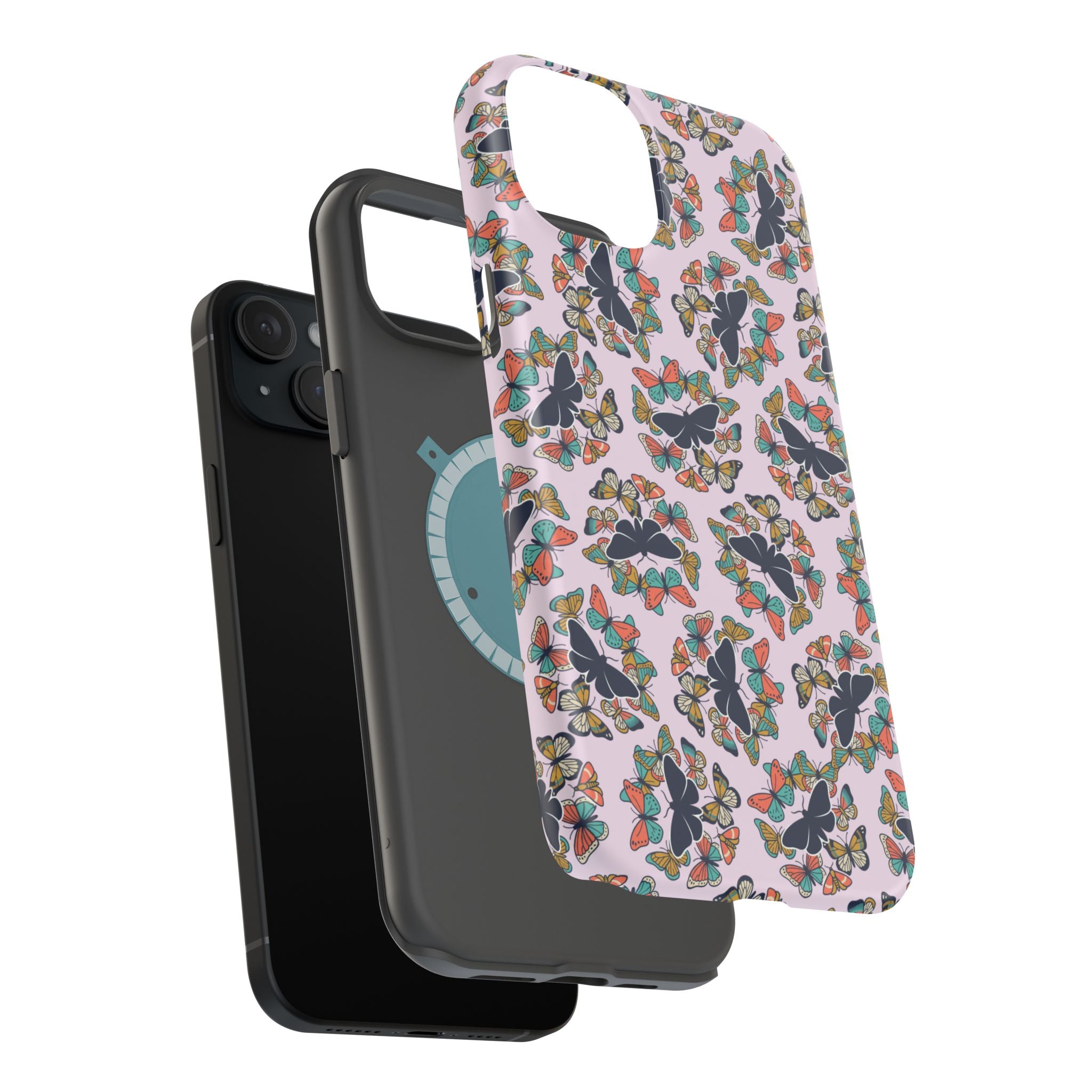Phone Cases | Pastel Butterflies and Moths Pattern Magnetic Impact-Resistant Case