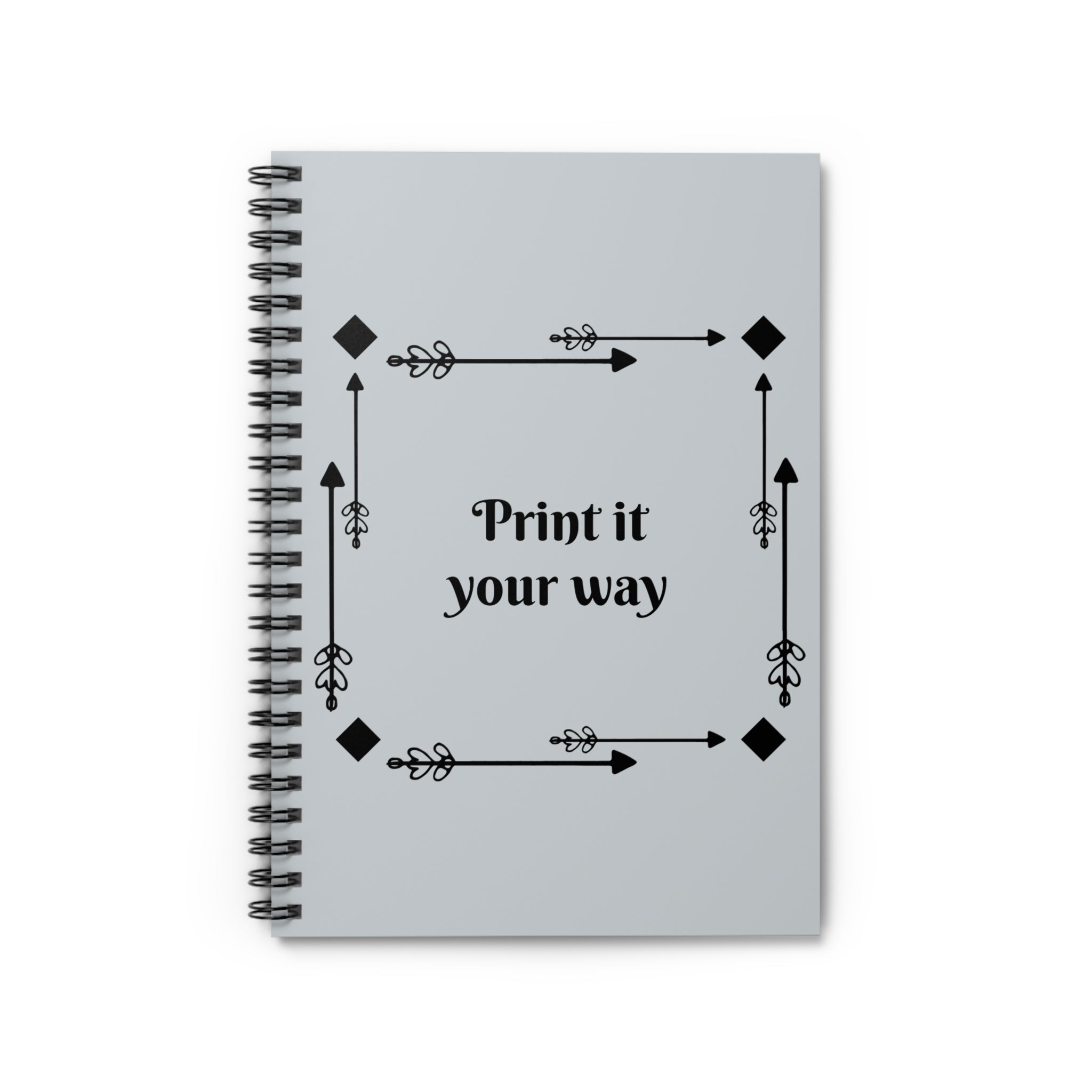 Journal | Decorative Arrow Frame Customizable Spiral Notebook