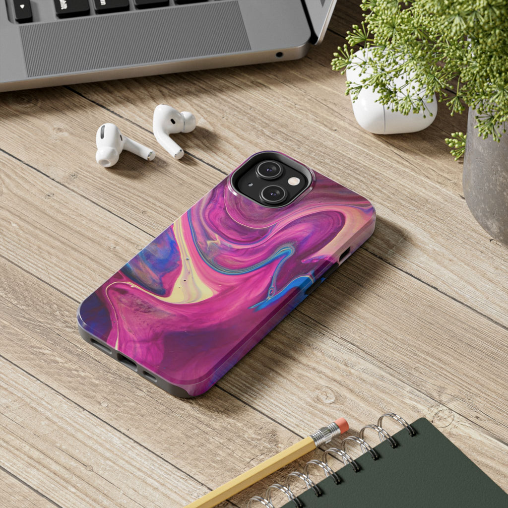 Phone Case | Protective Artistic Paint Pour Design