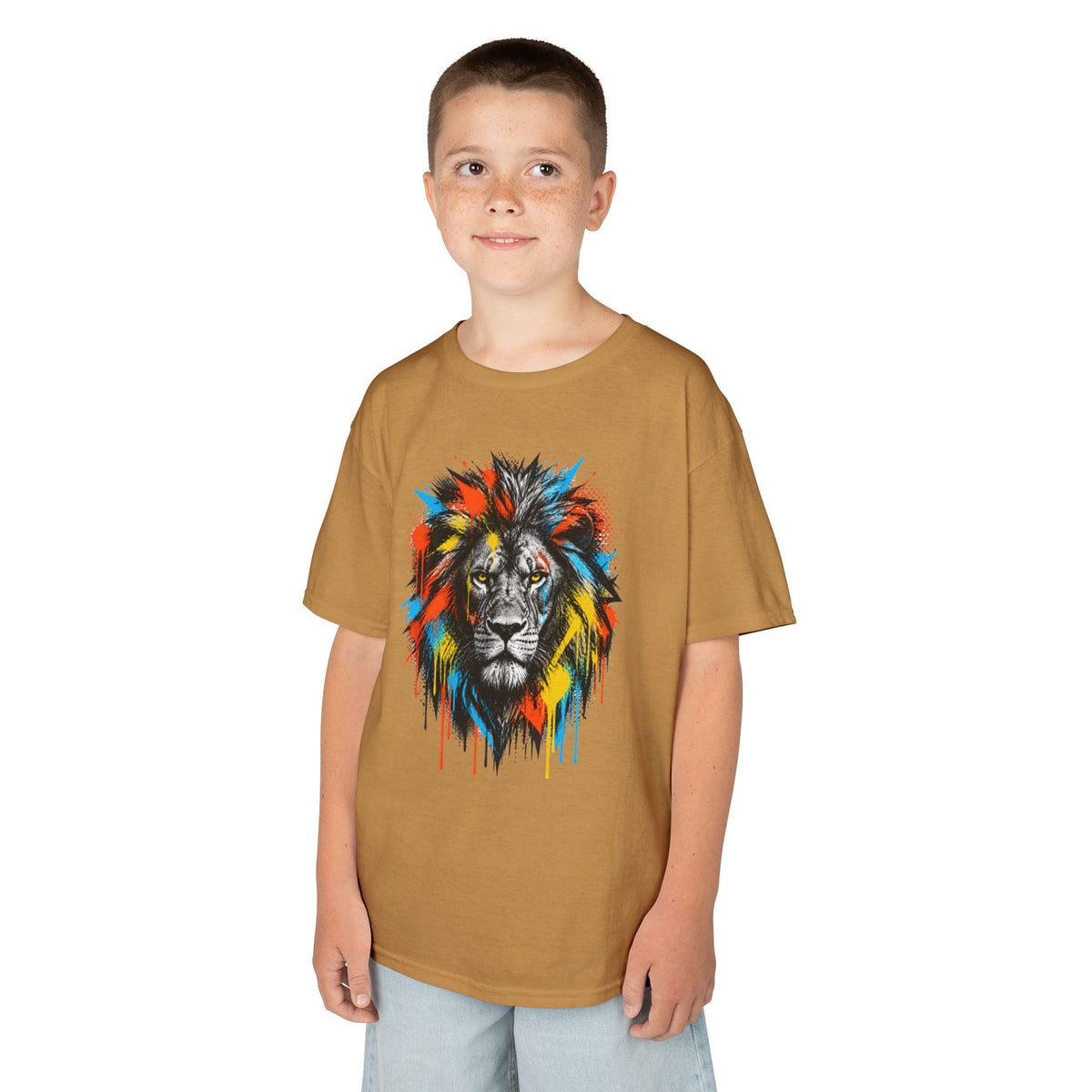 Lion Spirit Colorful Drip T-Shirt
