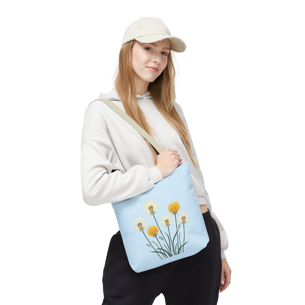 Tote Bag | Dandelions on Light Blue Background