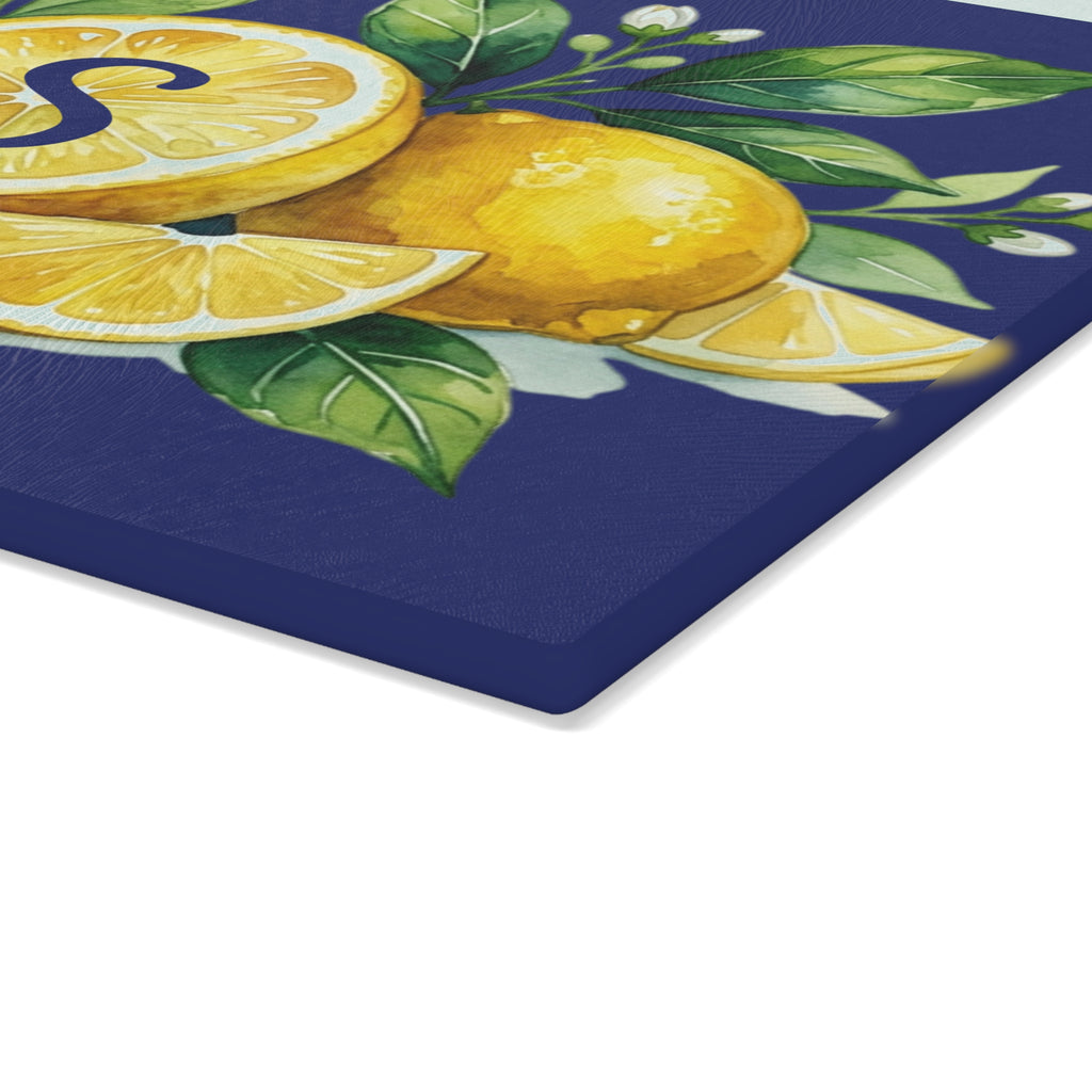 Glass Cutting Board | Personalized Citrus Kitchen Decor