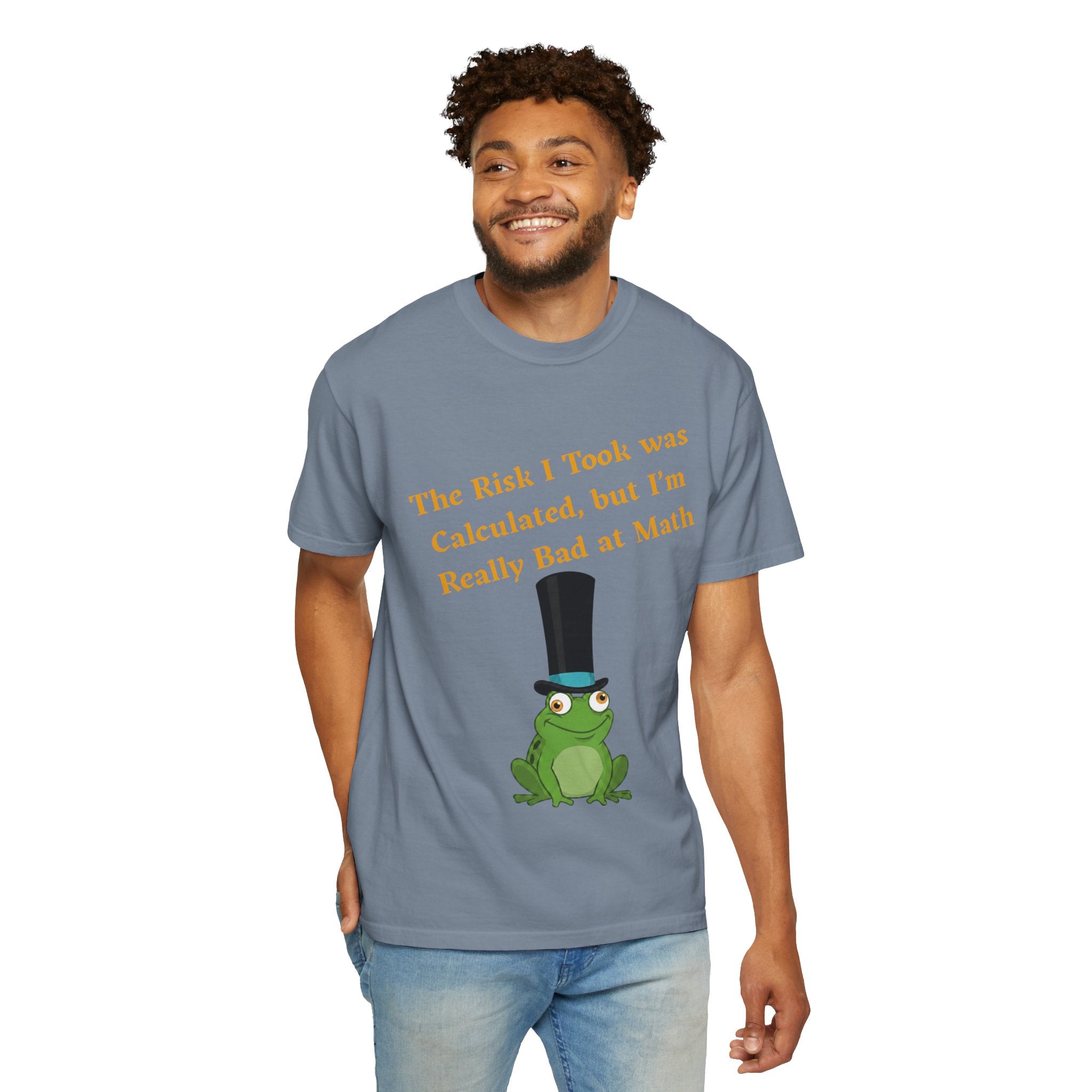 T-Shirt | Funny Frog "The Risk I Took Was Calculated" Graphic Tee