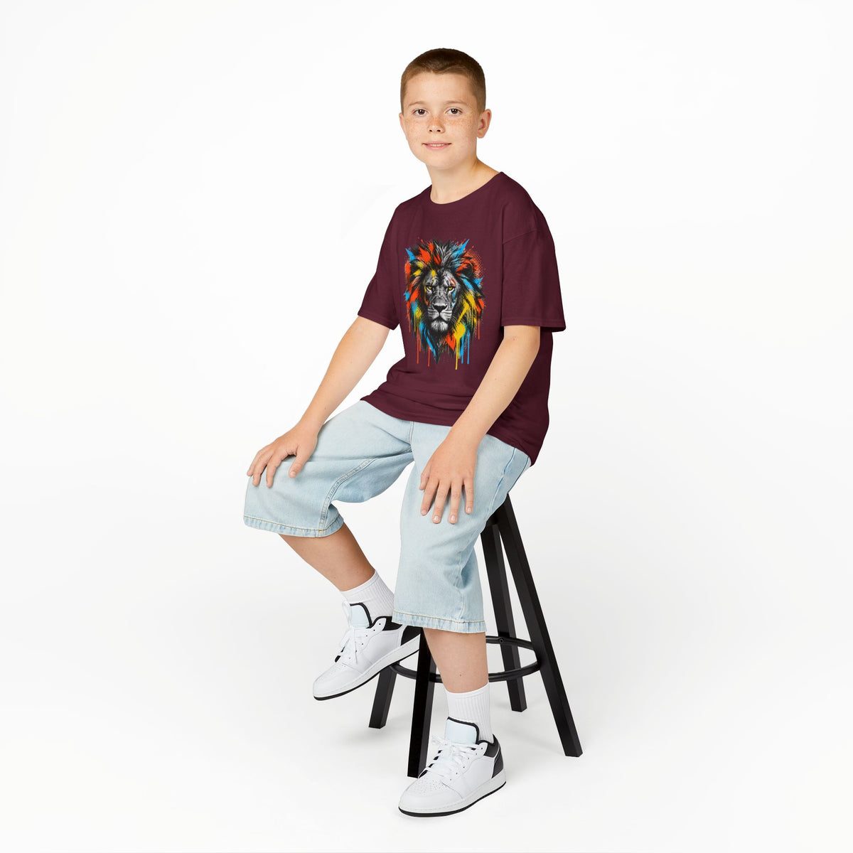 Lion Spirit Colorful Drip T-Shirt