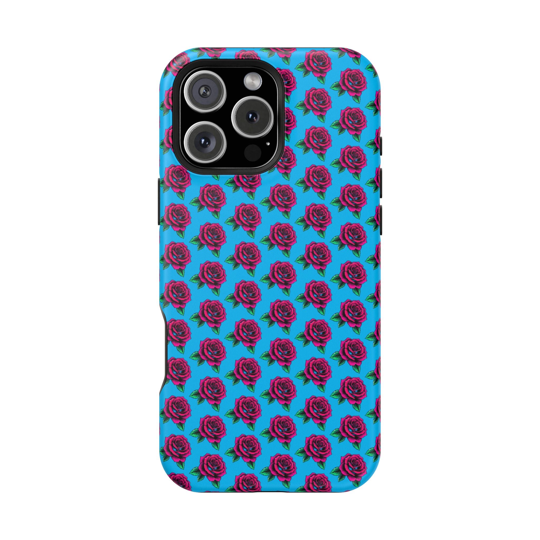 Phone Cases | Bright Rose Pattern Magnetic Impact-Resistant Case