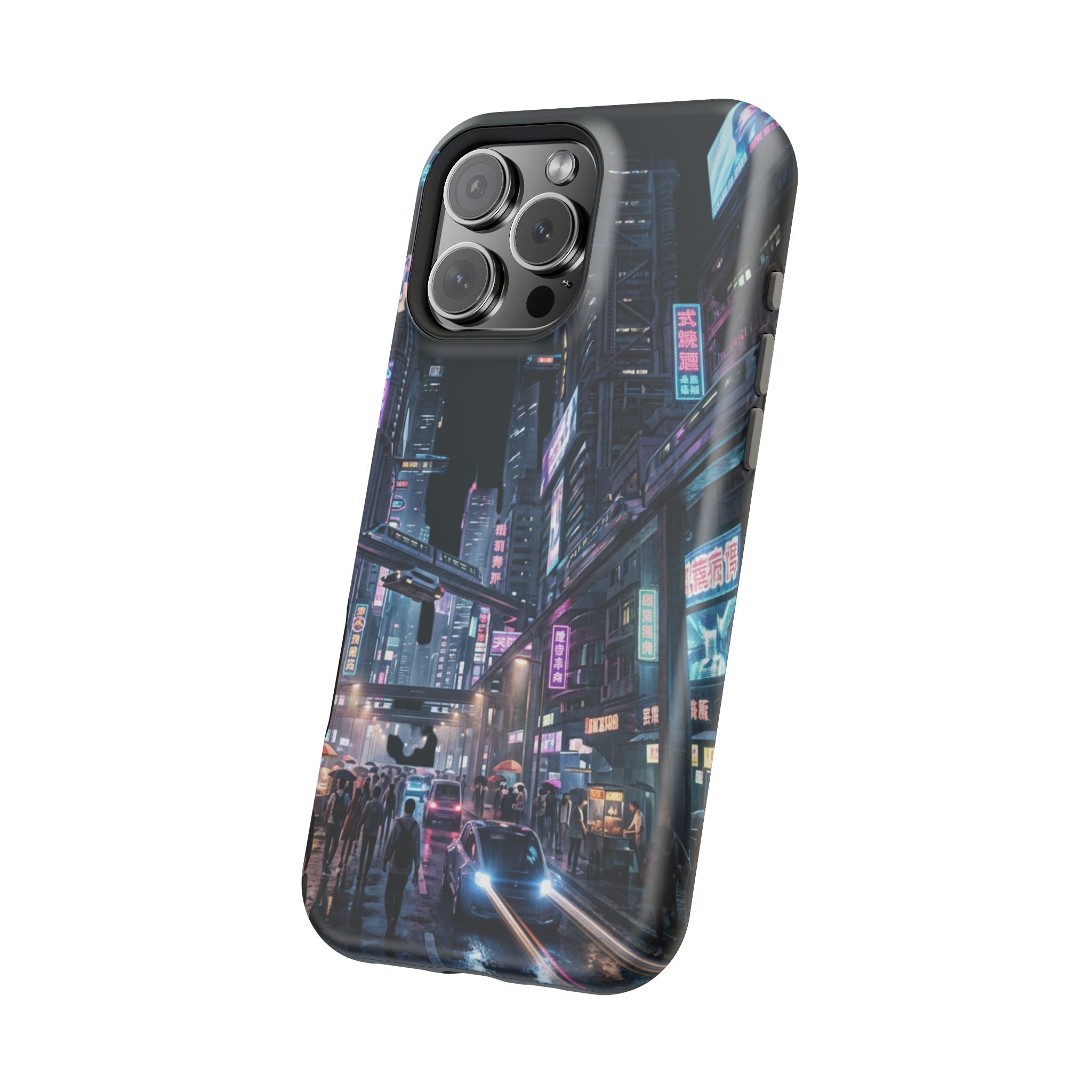Phone Case | Cyberpunk City Magnetic Impact-Resistant Phone Cover