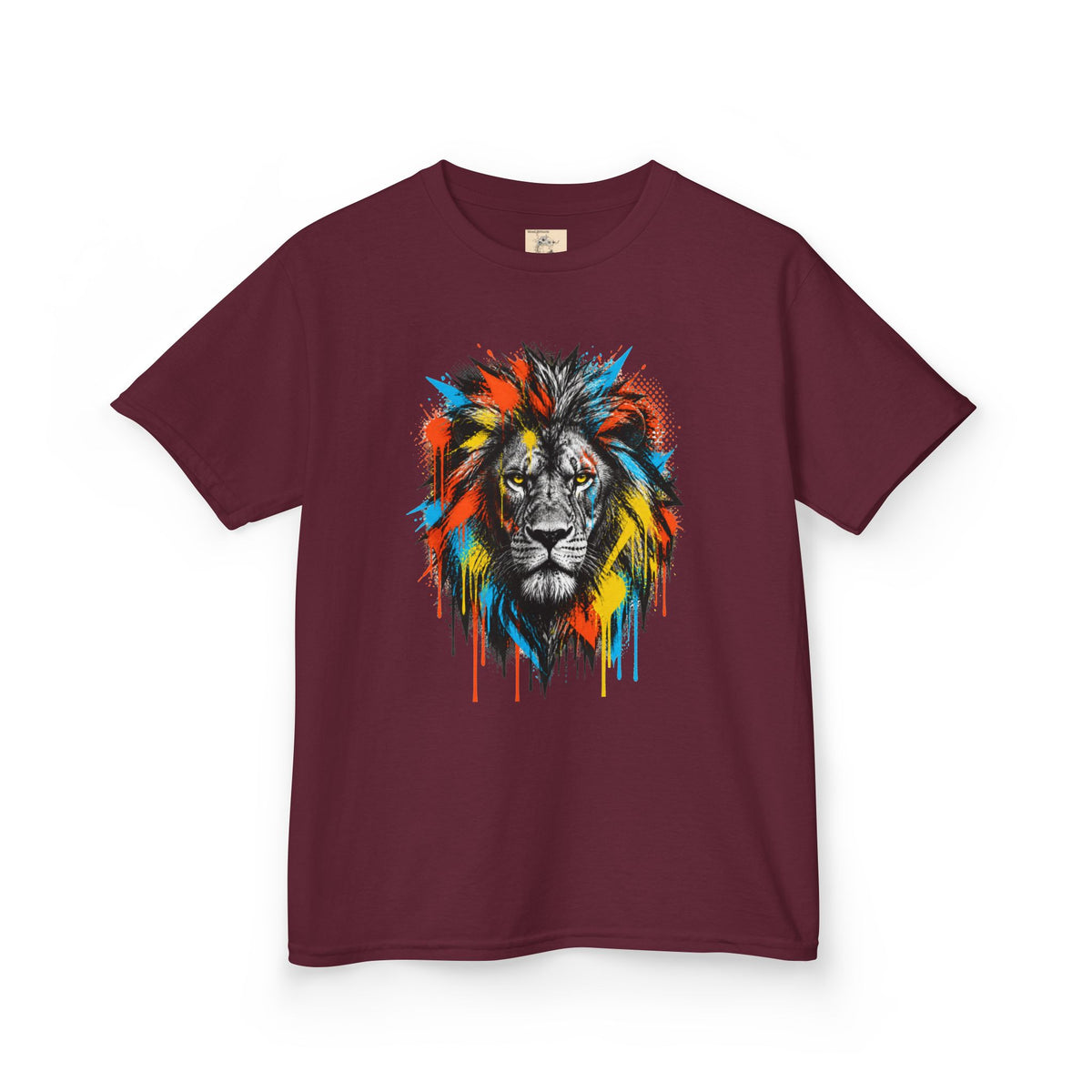 Lion Spirit Colorful Drip T-Shirt