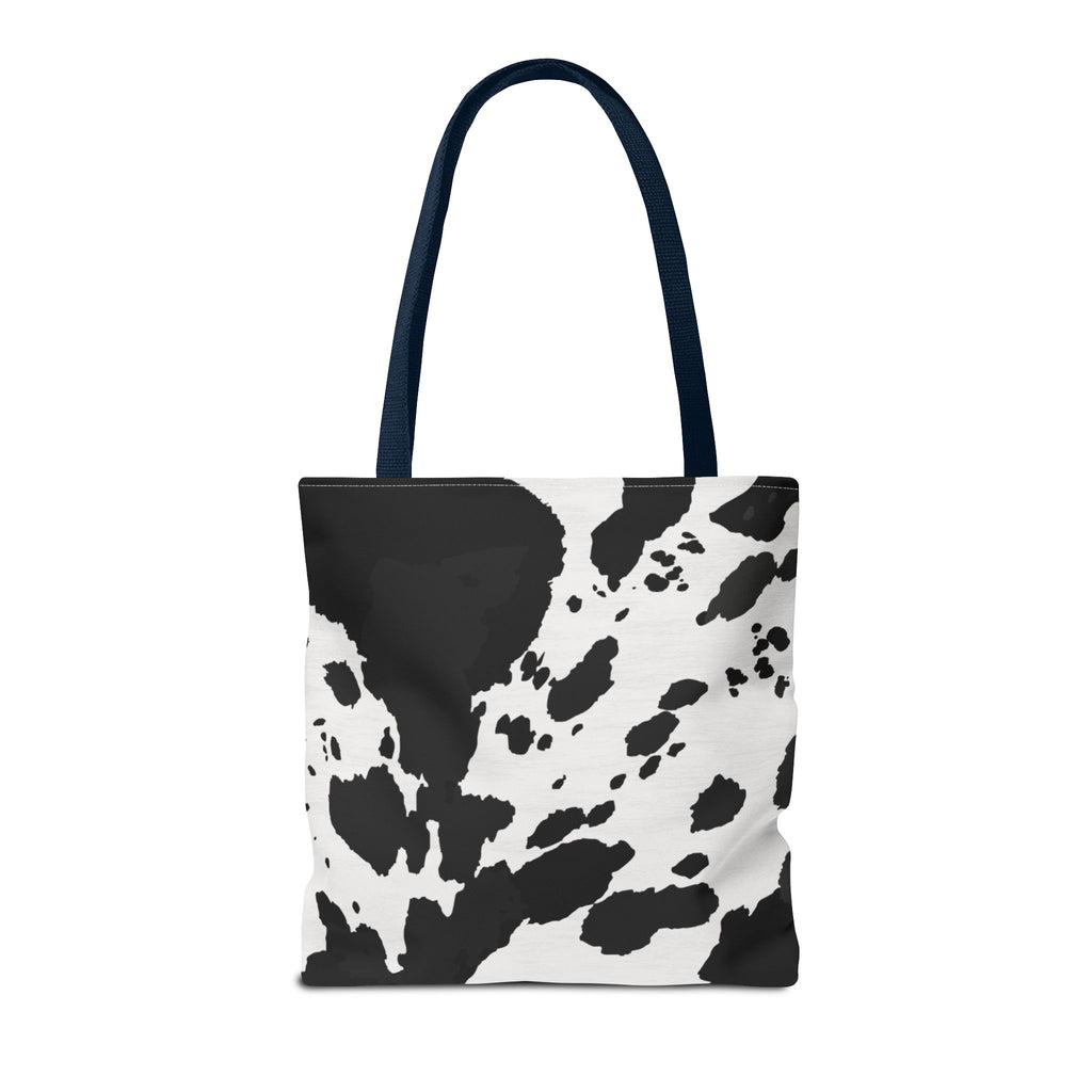 Tote Bag | Black & White Cow Print Patterned Shoulder Tote