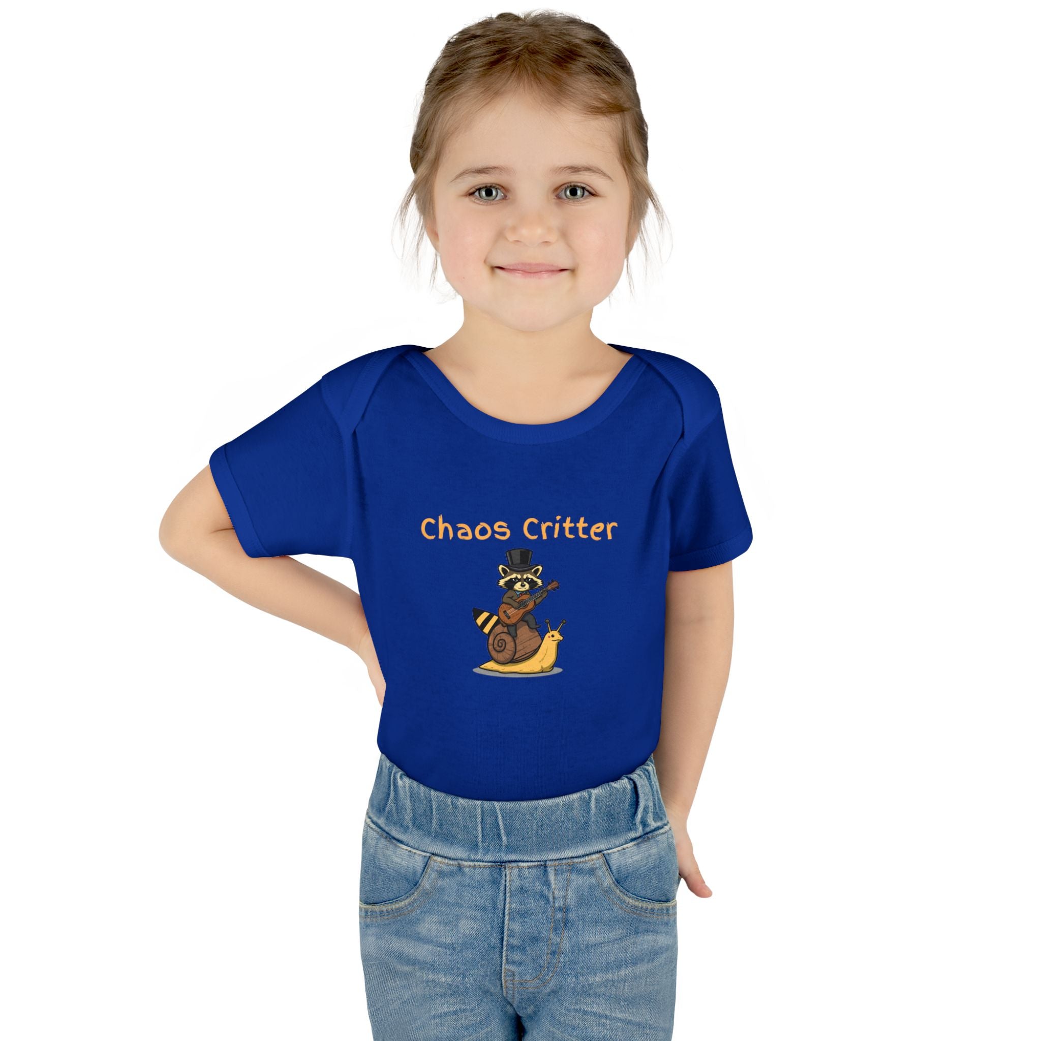 Baby Bodysuit | 'Chaos Critter' Playful Racoon Baby Onesie