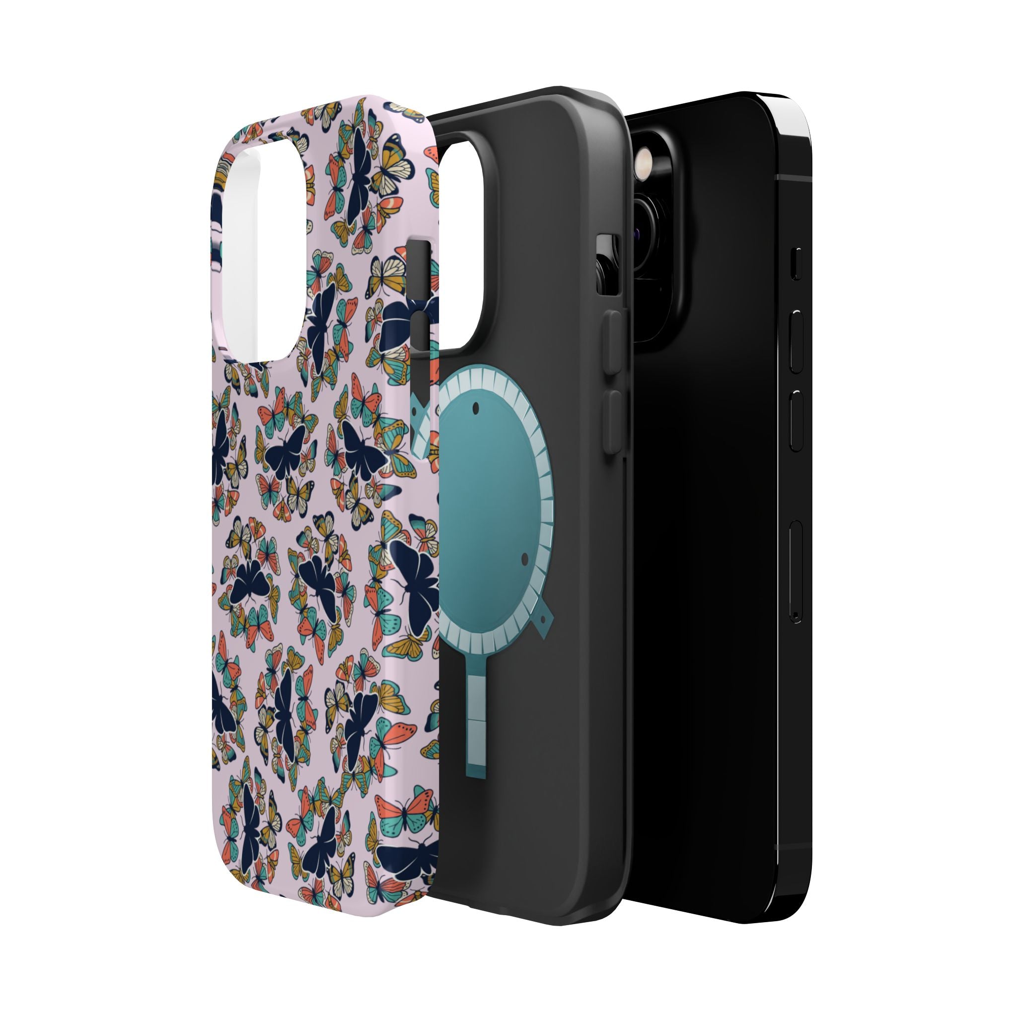 Phone Cases | Pastel Butterflies and Moths Pattern Magnetic Impact-Resistant Case