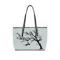 Handbag | Silhouette Illustration PU Leather Shoulder Tote