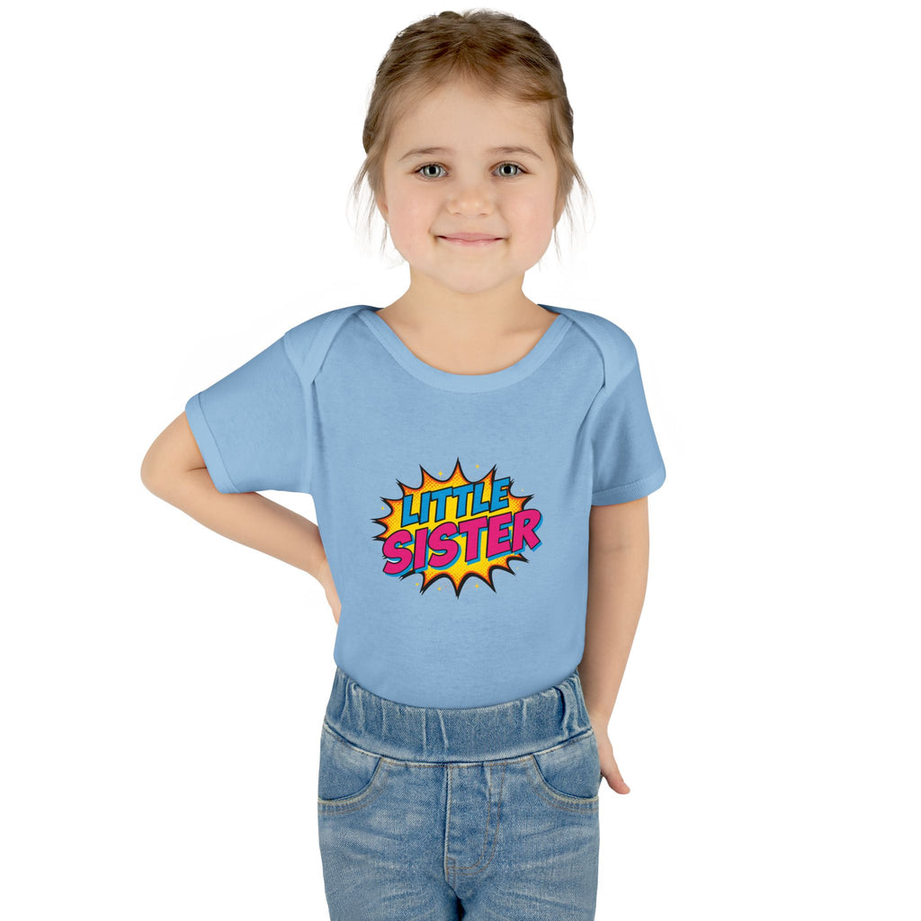 Baby Bodysuit | 'Little Sister' Comic Pop Art Infant Onesie