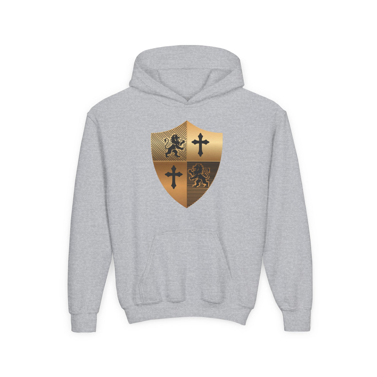 Gold Medieval Shield Crest Hoodie