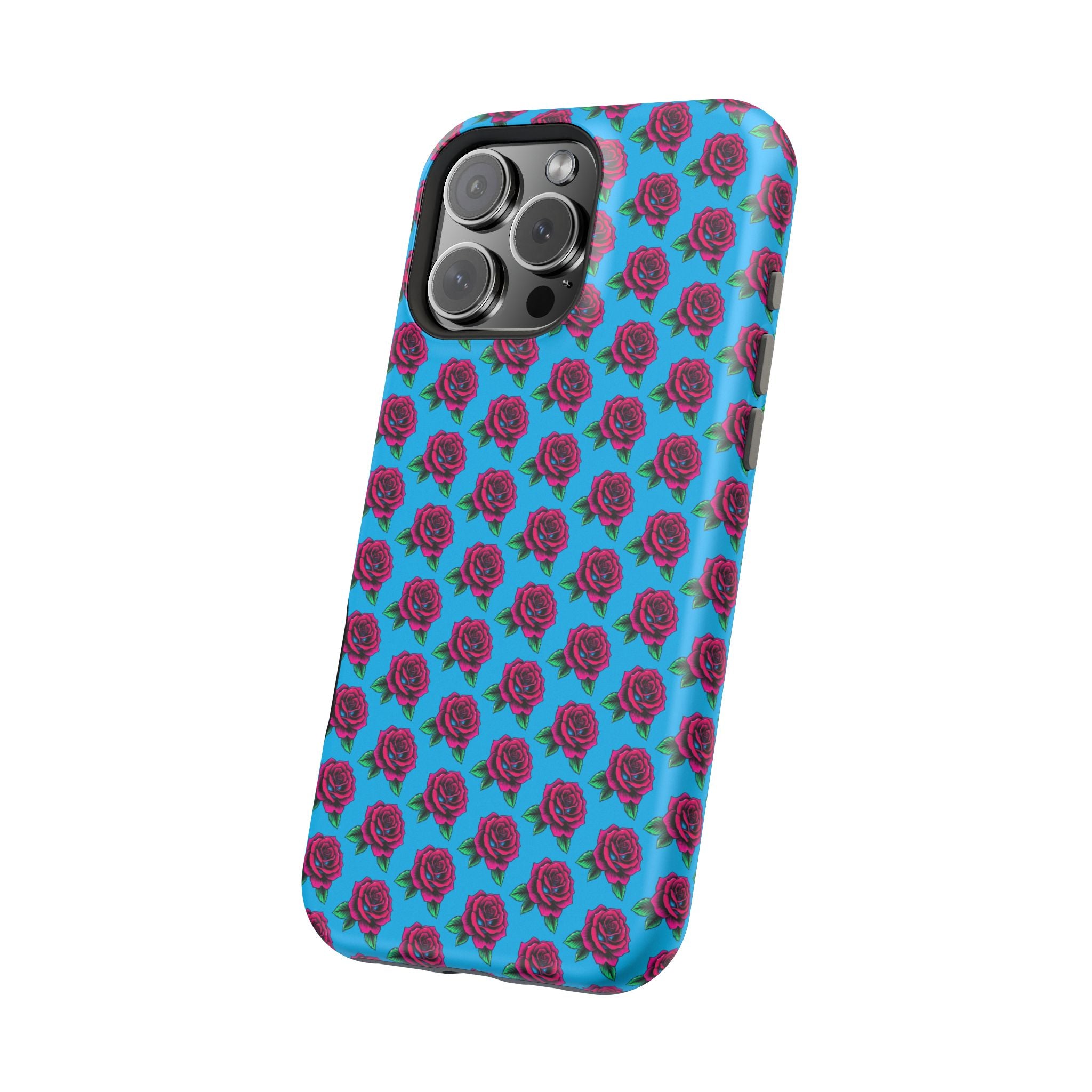 Phone Cases | Bright Rose Pattern Magnetic Impact-Resistant Case