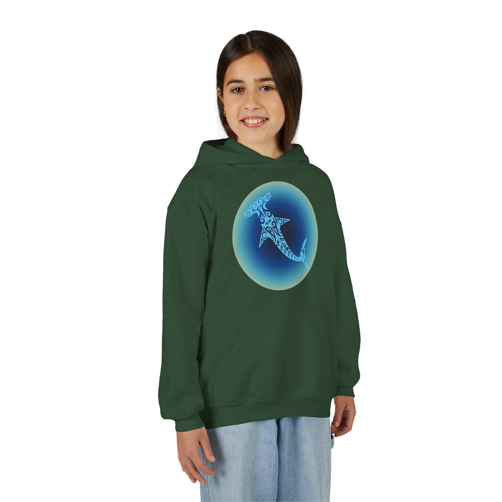 Tribal Hammerhead Youth Hoodie
