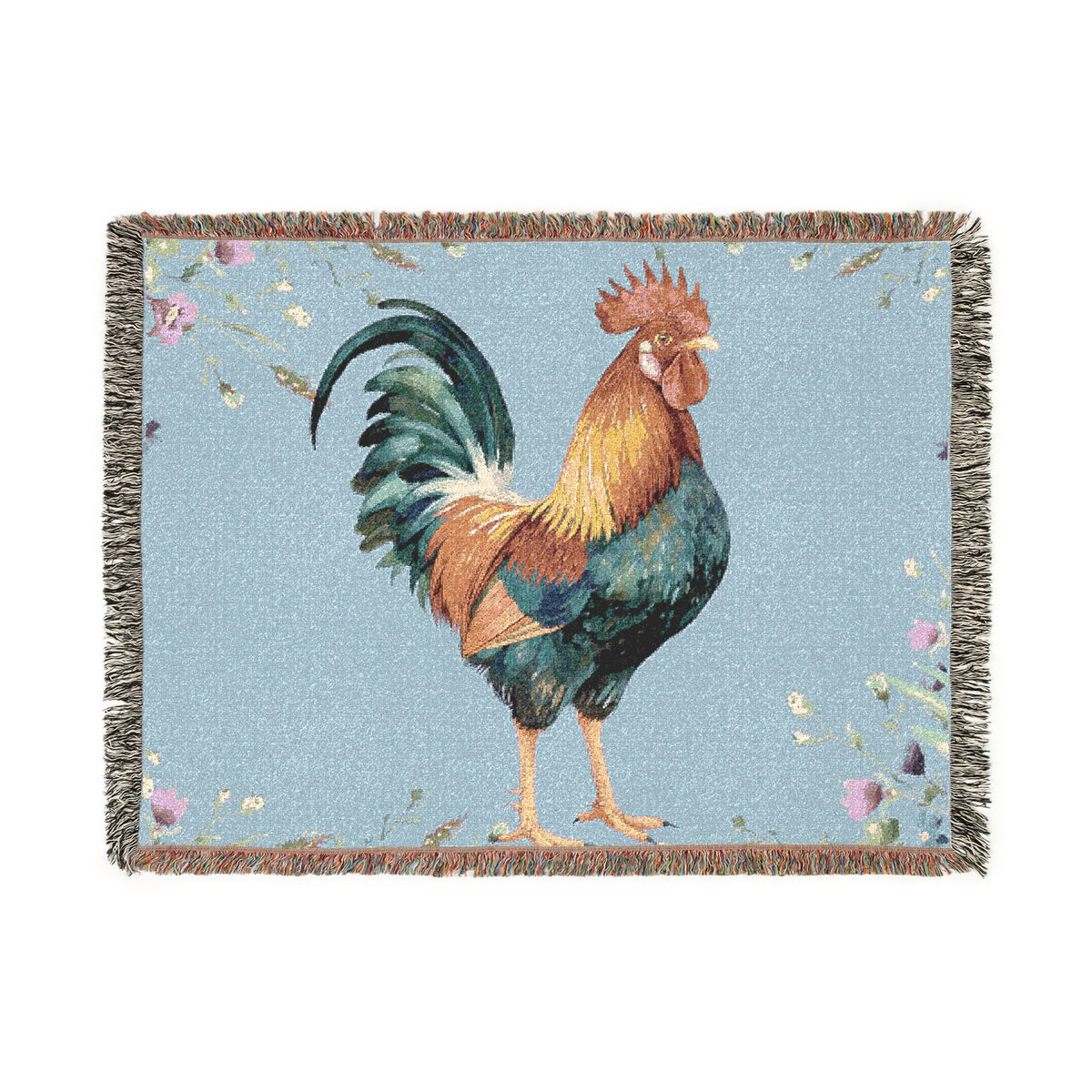Farmhouse Rooster Tapestry Blanket