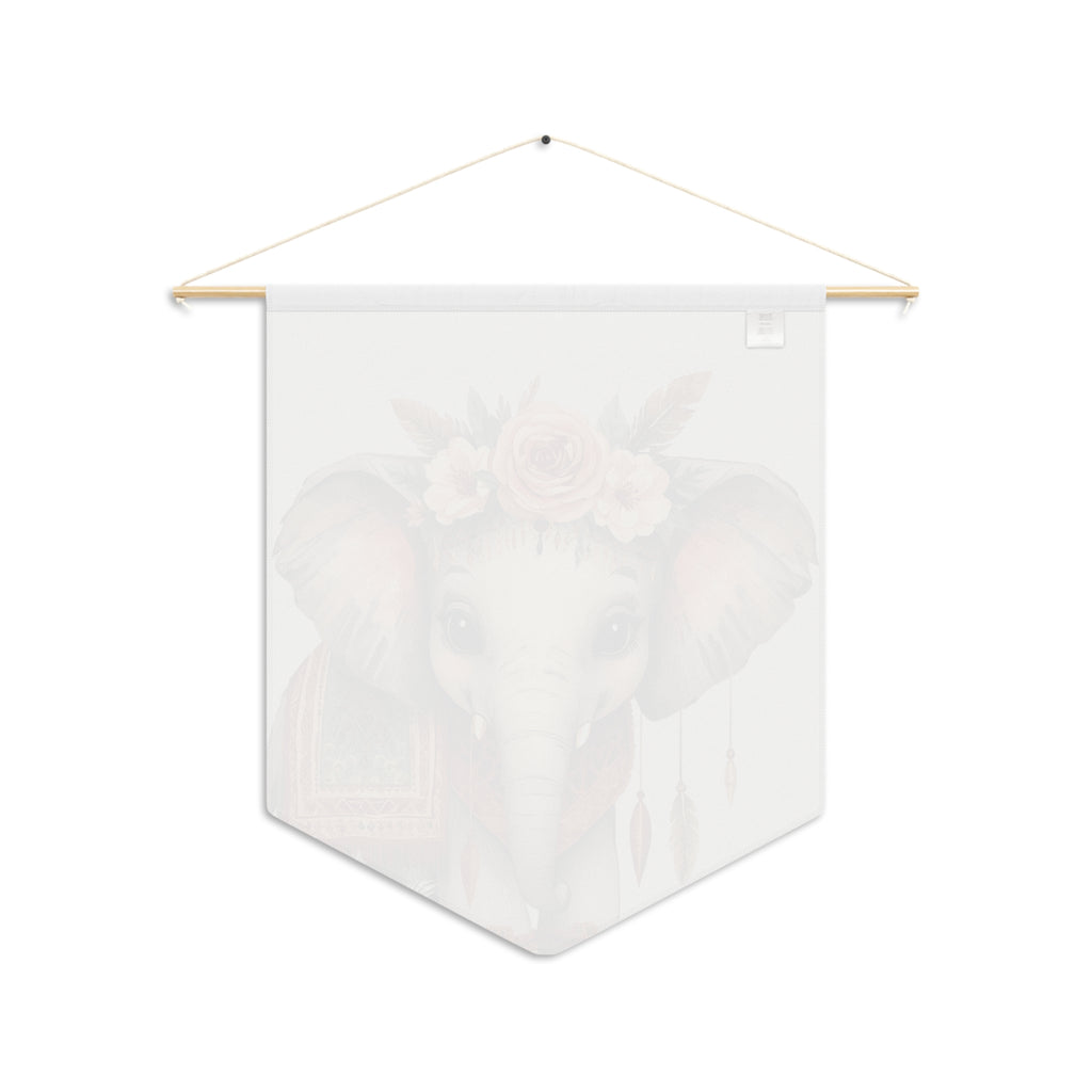 Pennant Banner | Nursery Boho Floral Elephant Decor