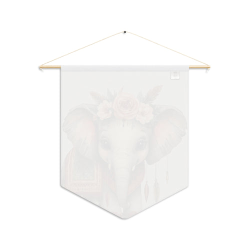 Boho Floral Elephant Pennant Banner