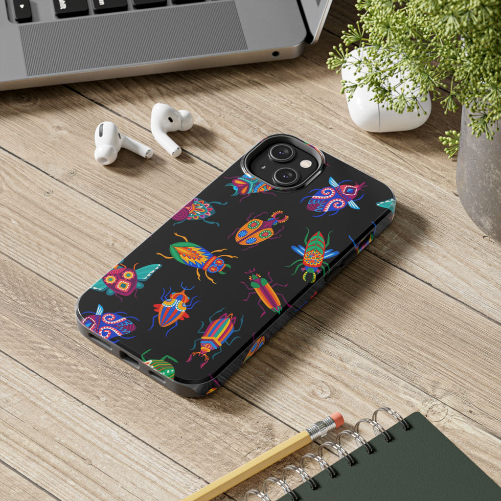 Phone Case | Neon Beetle Pattern Tough Protective Cover