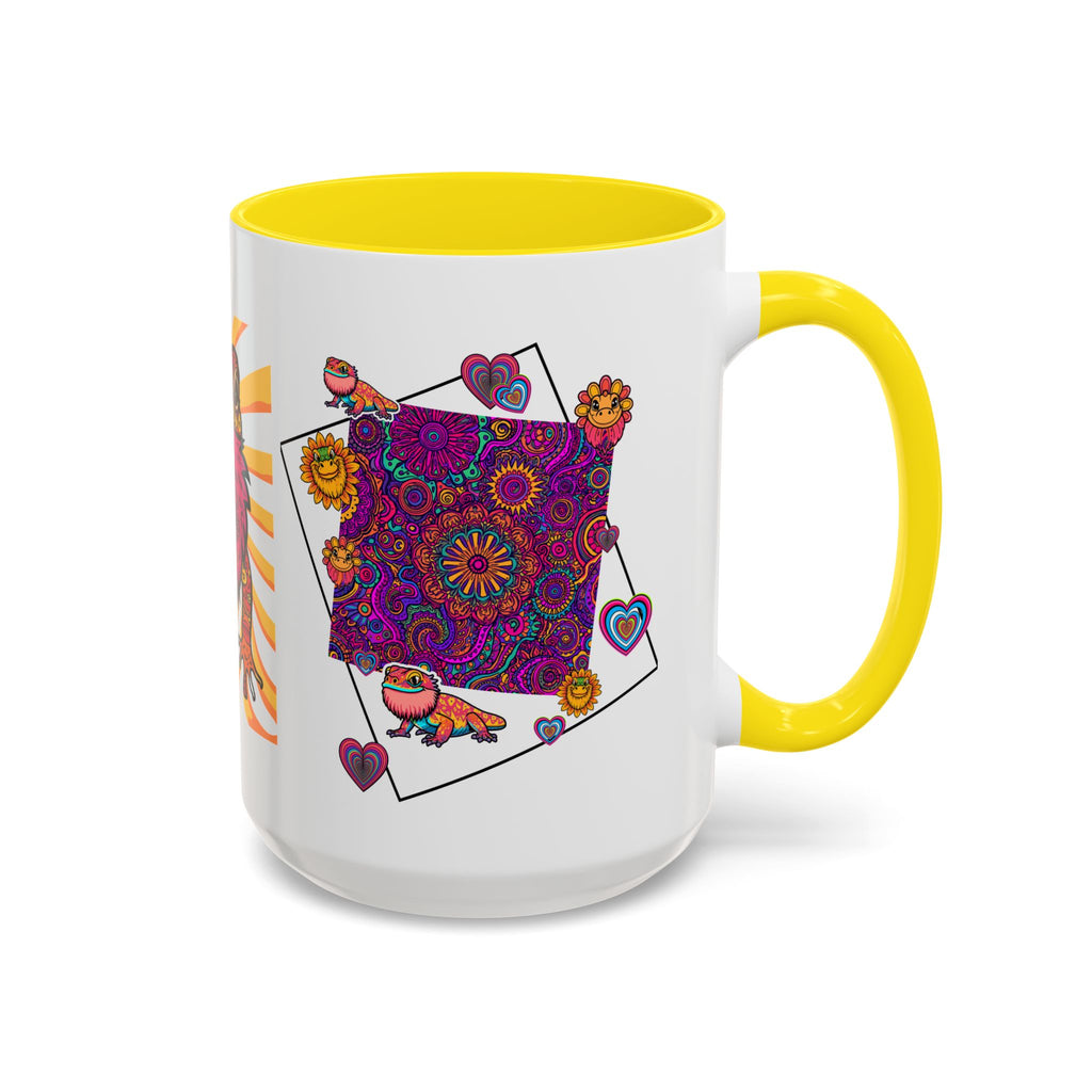 Coffee Mug | Psychedelic Lizards Accent Ceramic Mug