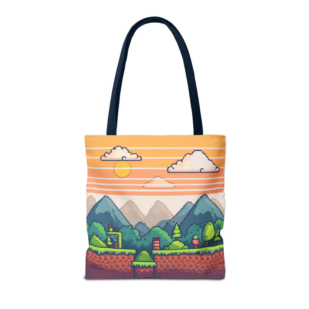 Tote Bag | Pixel Sunset Mountain Gamer Tote