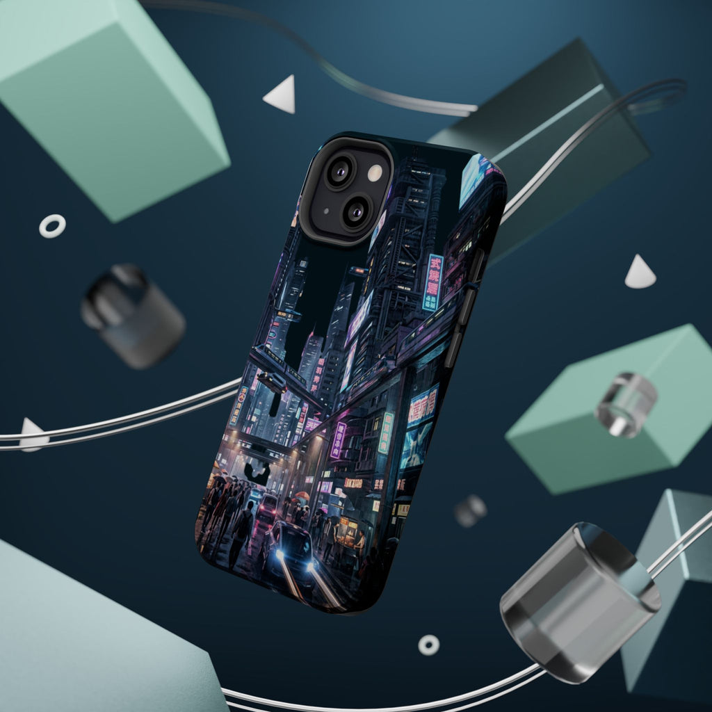 Phone Case | Cyberpunk City Magnetic Impact-Resistant Phone Cover