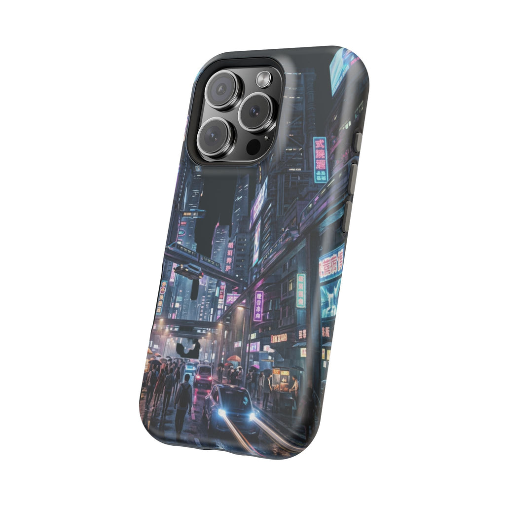Phone Case | Cyberpunk City Magnetic Impact-Resistant Phone Cover