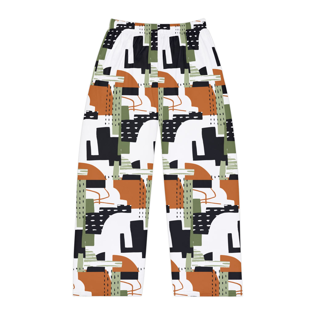 Abstract Retro-Pattern Pajama Pants