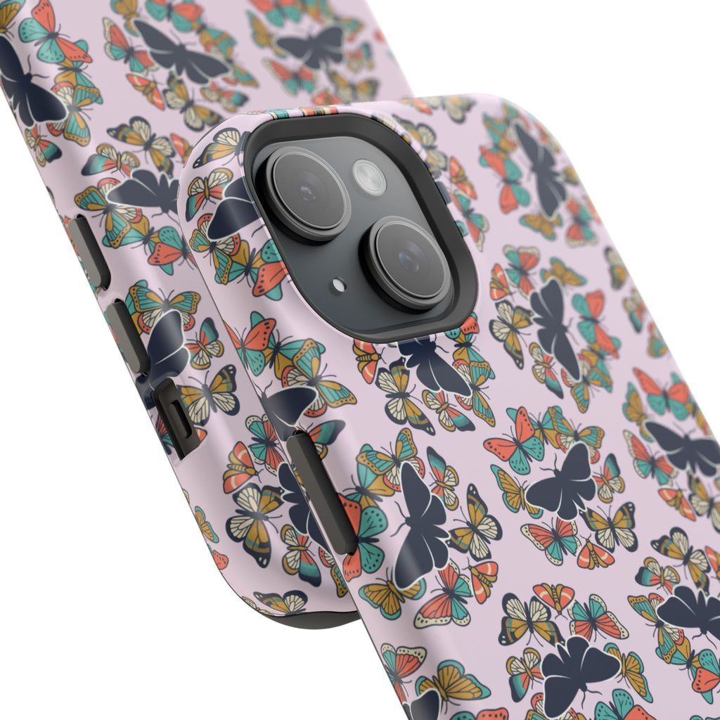 Phone Cases | Pastel Butterflies and Moths Pattern Magnetic Impact-Resistant Case