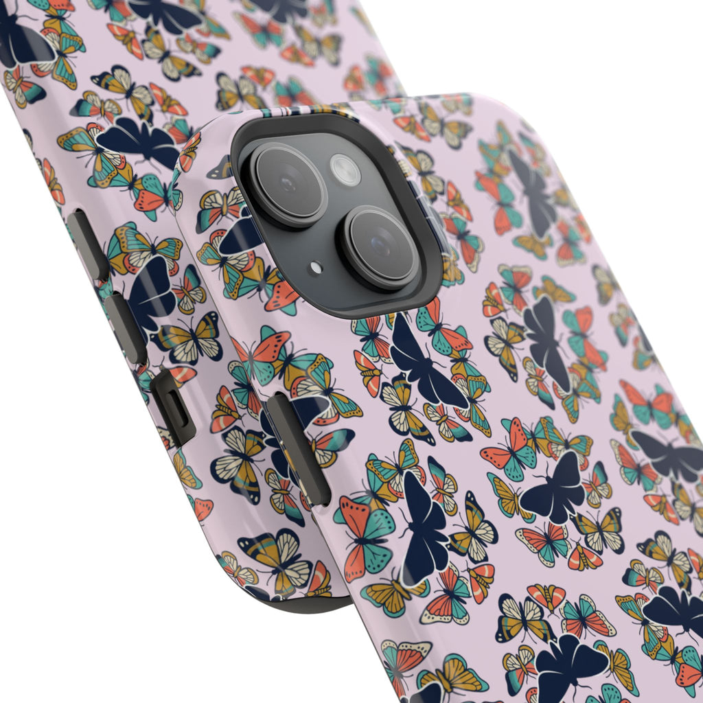 Phone Cases | Pastel Butterflies and Moths Pattern Magnetic Impact-Resistant Case