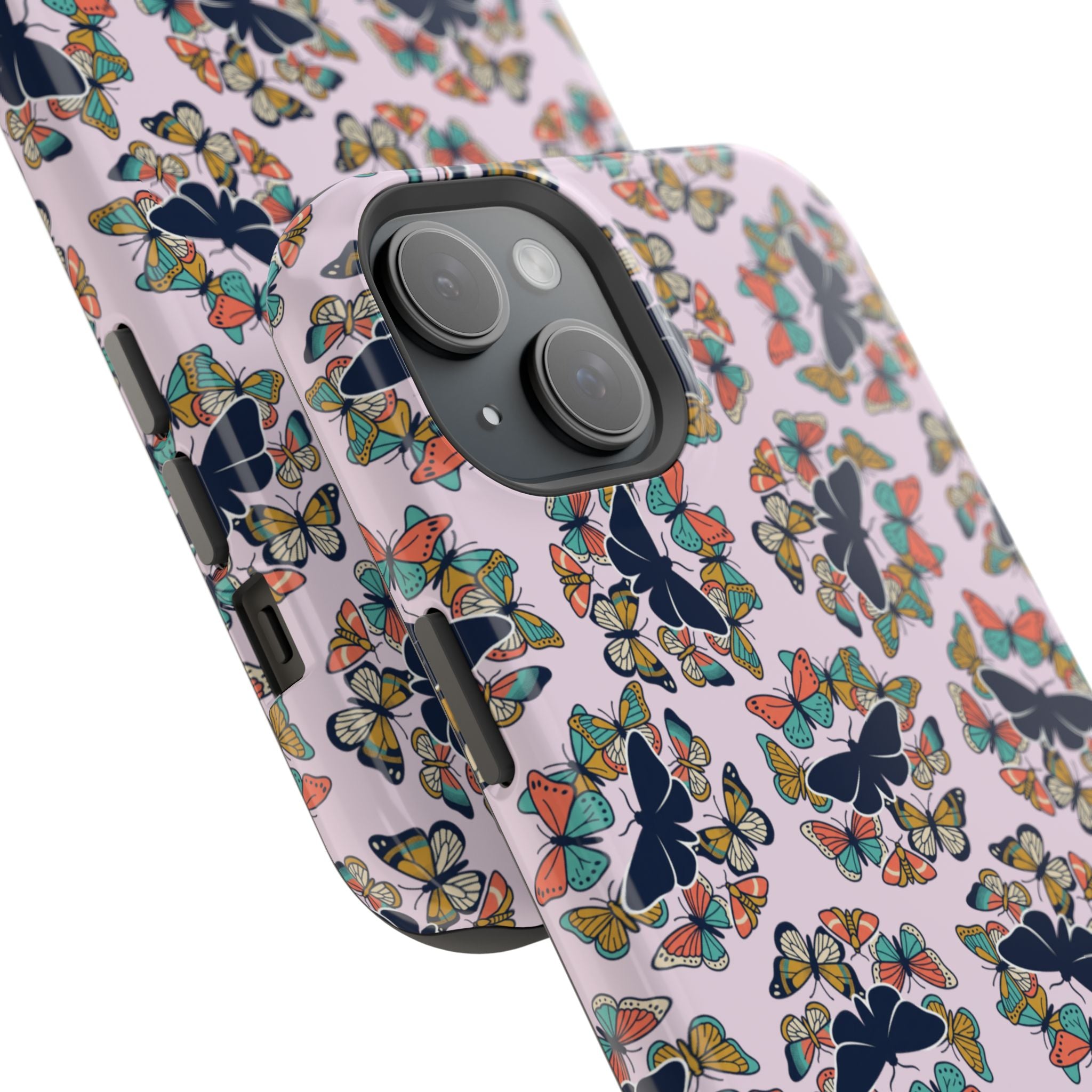 Phone Cases | Pastel Butterflies and Moths Pattern Magnetic Impact-Resistant Case