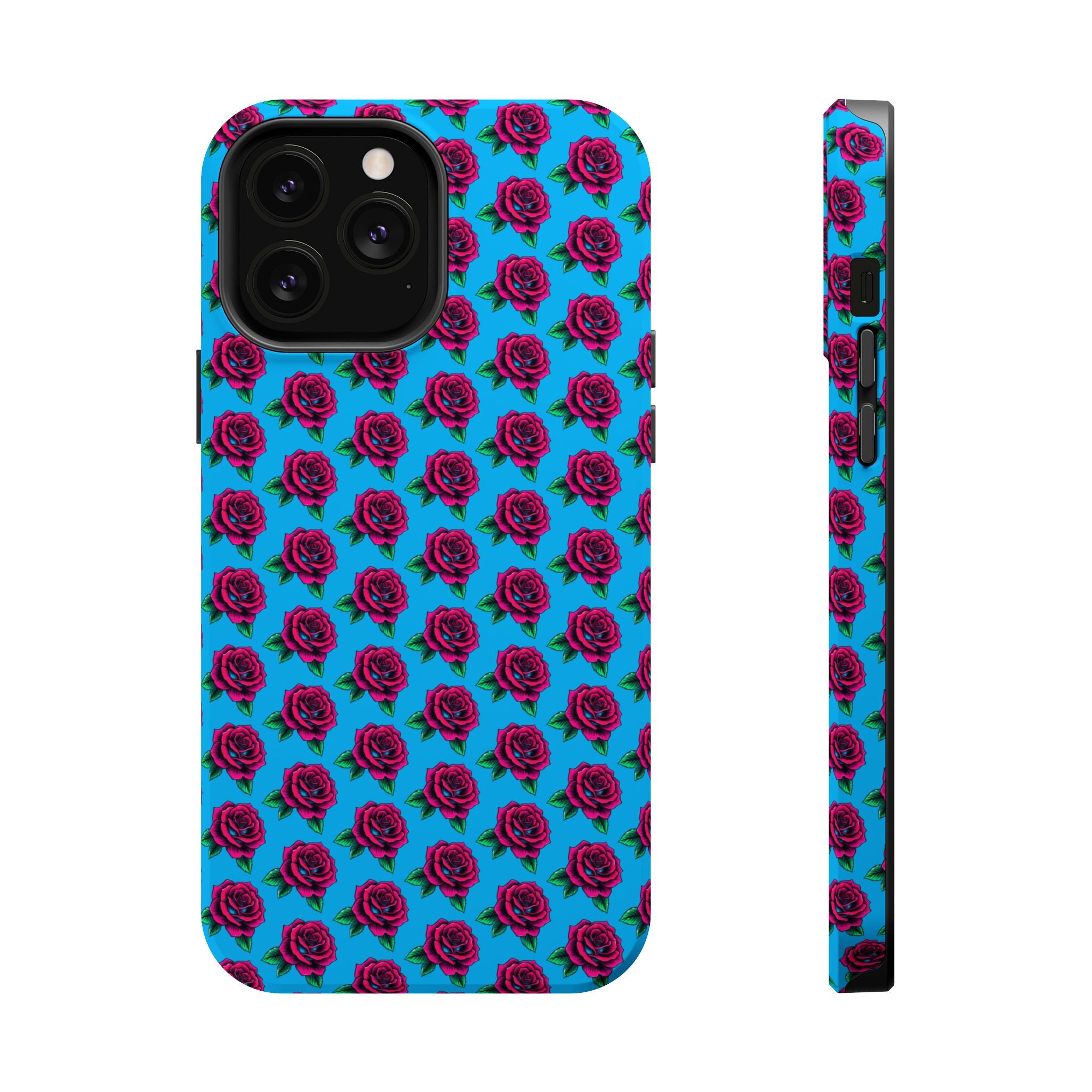 Phone Cases | Bright Rose Pattern Magnetic Impact-Resistant Case