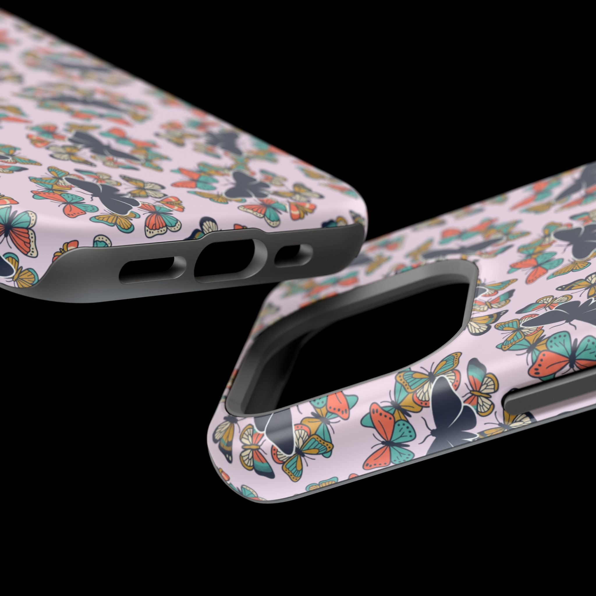 Phone Cases | Pastel Butterflies and Moths Pattern Magnetic Impact-Resistant Case