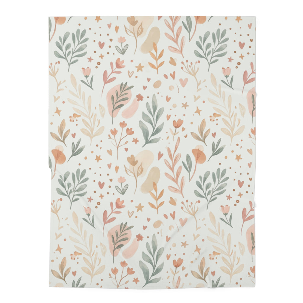 Baby Swaddle Blanket | Soft Neutral Botanical Newborn Wrap