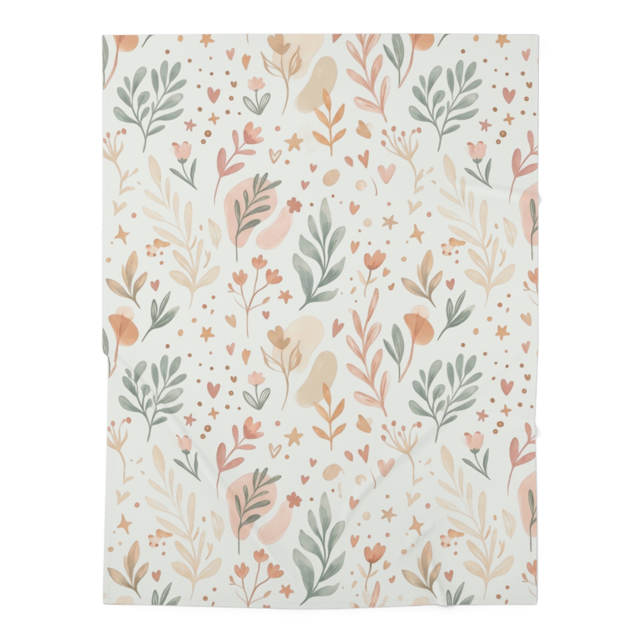 Baby Swaddle Blanket | Soft Neutral Botanical Newborn Wrap