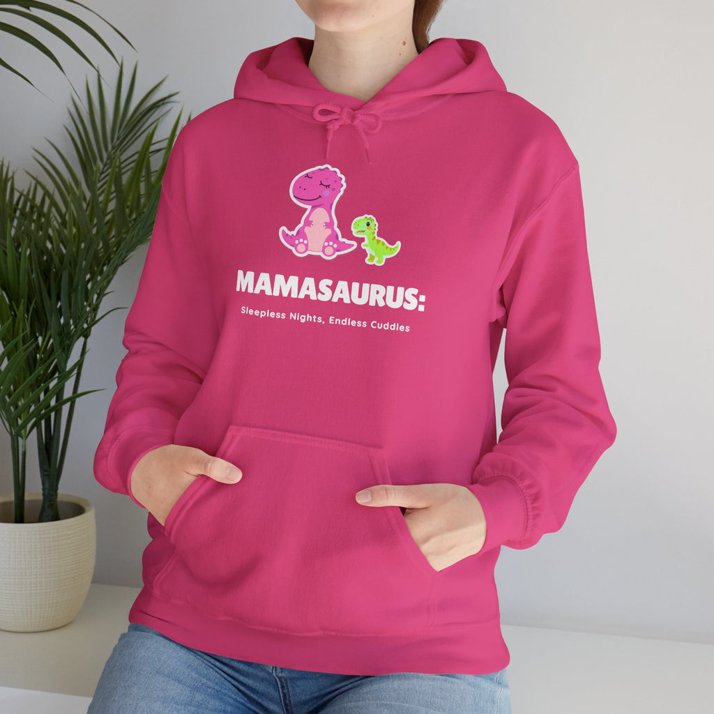Pink Mama Dino with Baby Hoodie