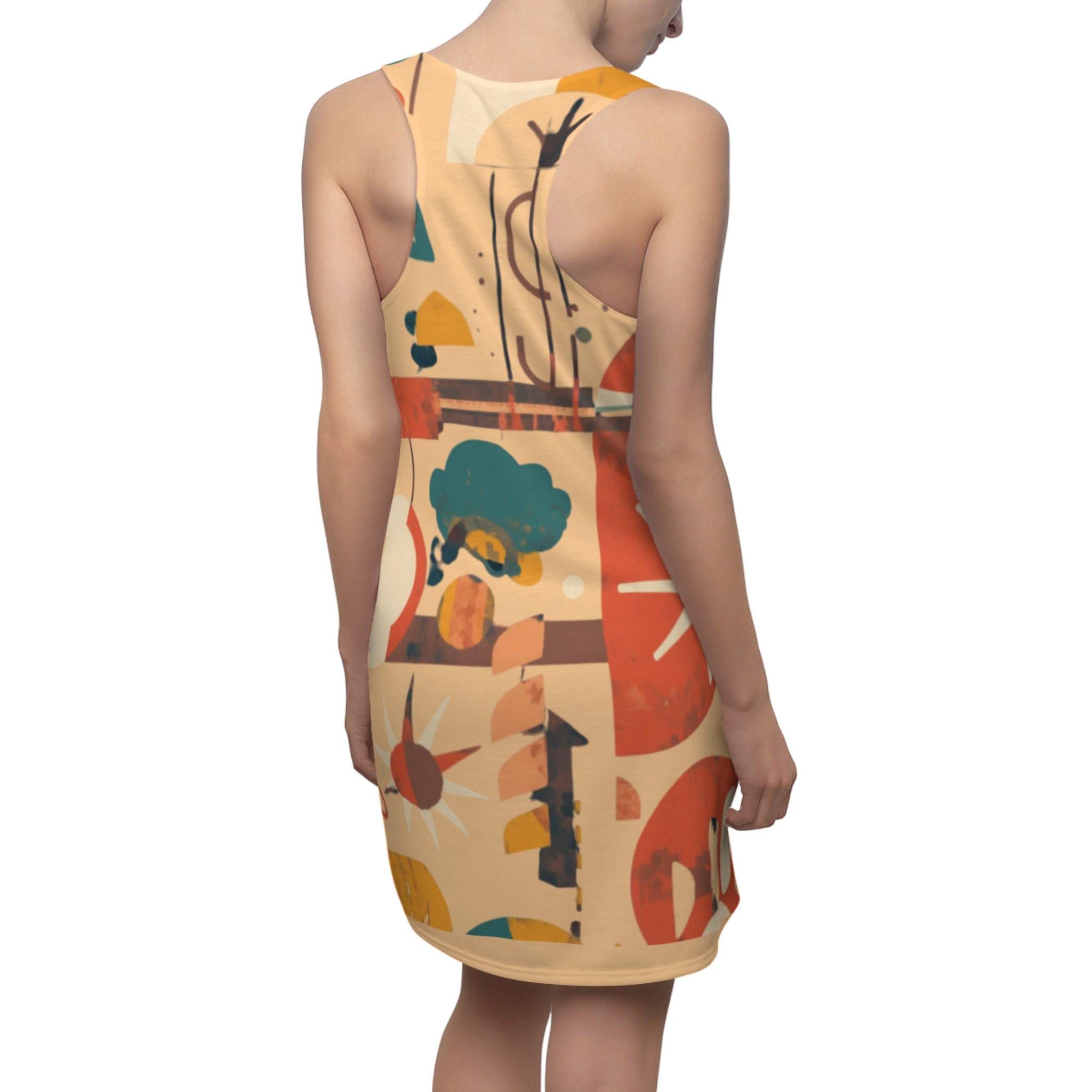Women's Racerback Dress | Abstract Art Summer Dress