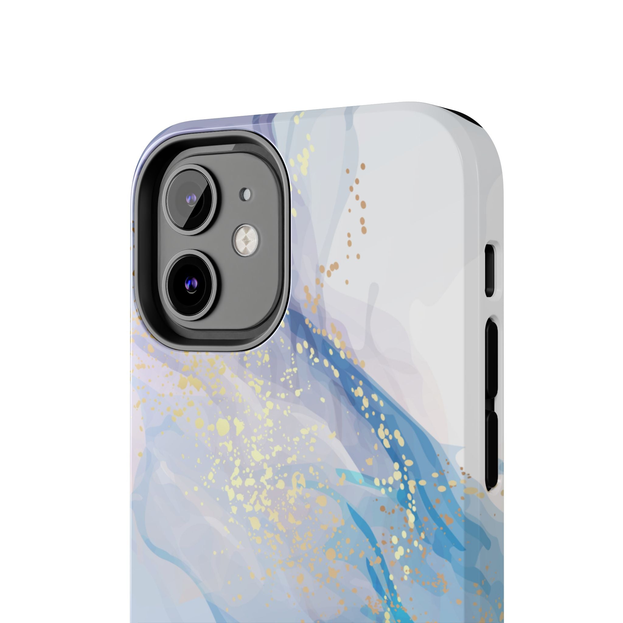 Phone Case | Gold Fleck Blue Marble Tough Protective Phone Cover