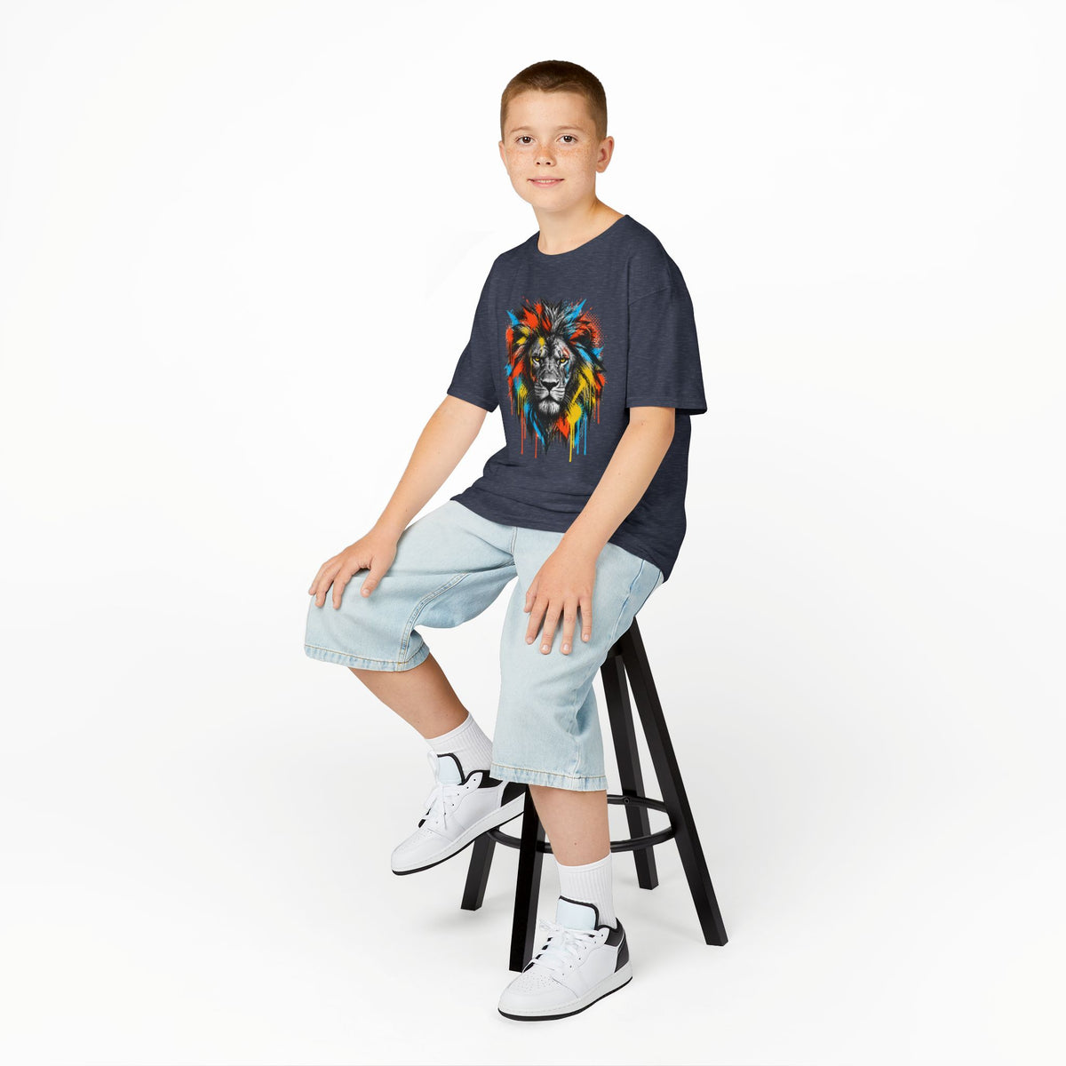 Lion Spirit Colorful Drip T-Shirt
