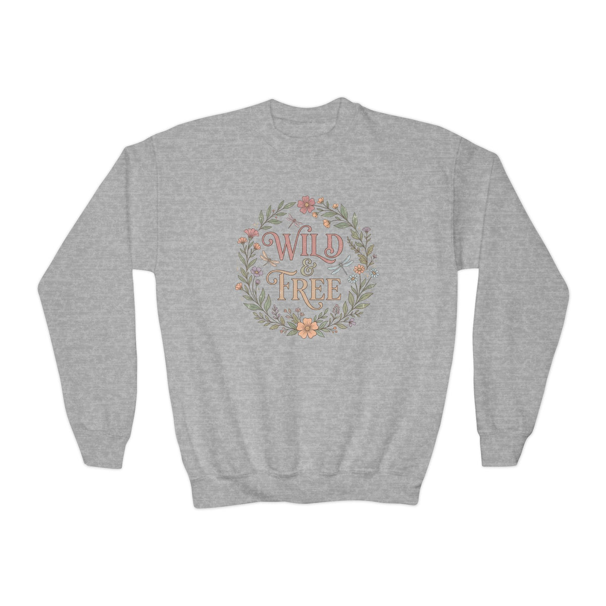 "Wild & Free" Floral Crewneck Sweatshirt