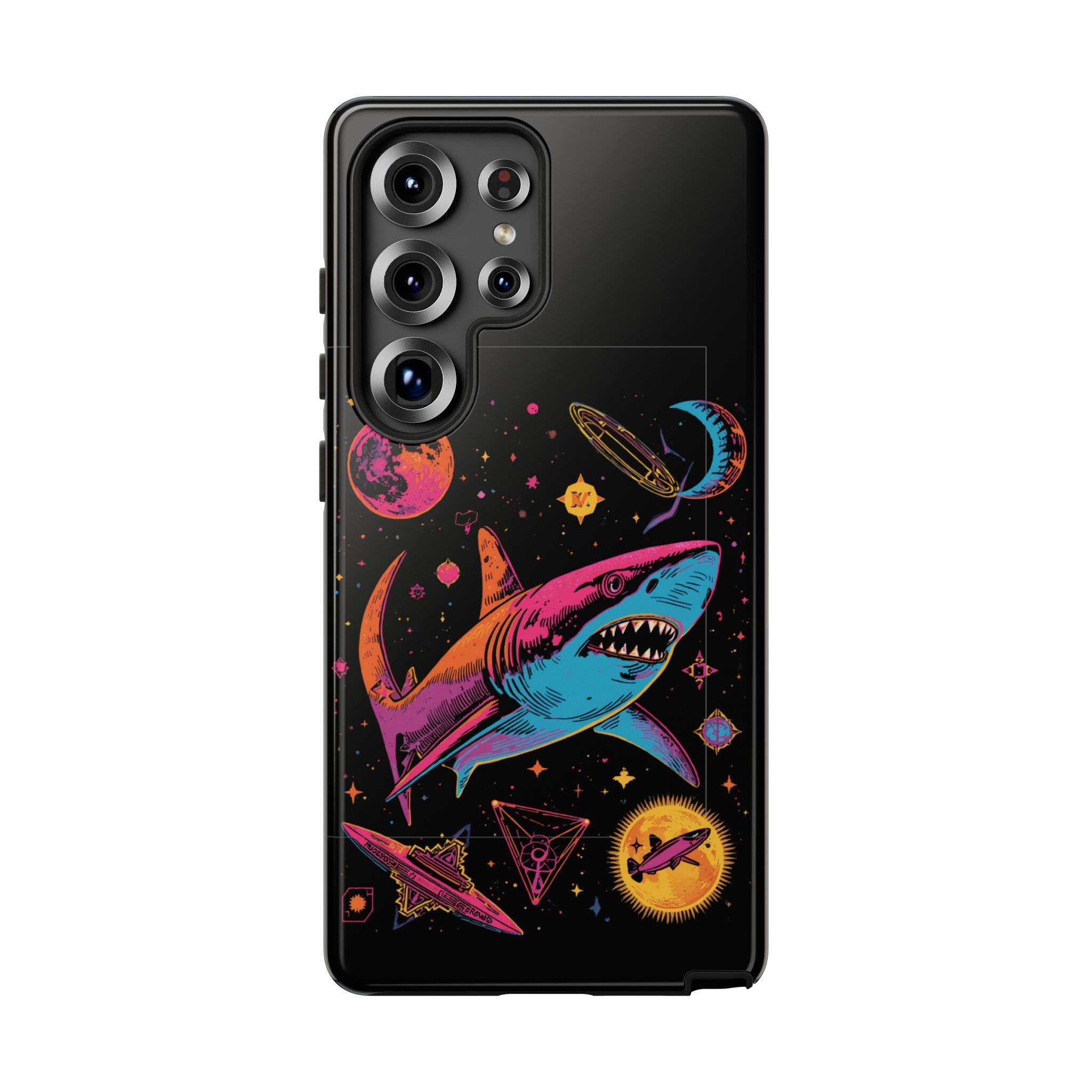 Phone Cases | Neon Space Shark Case