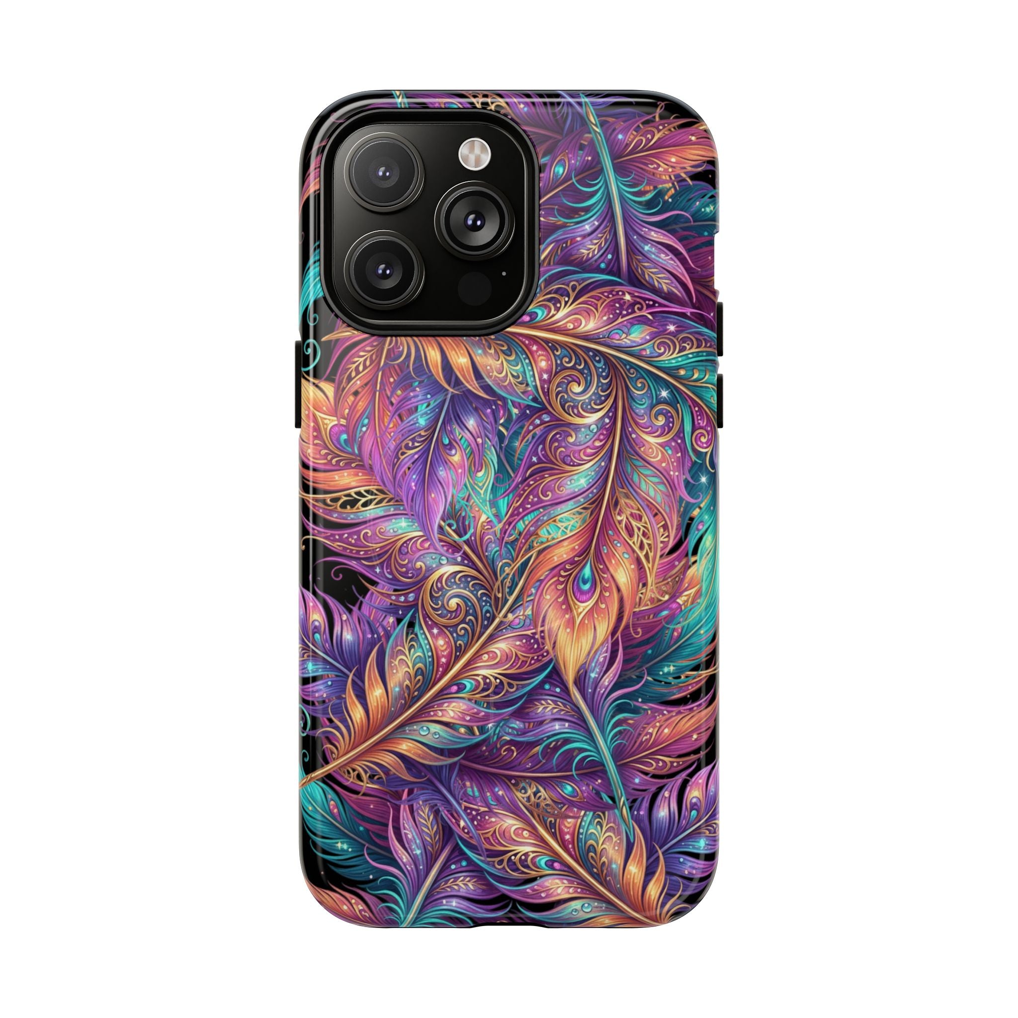 Phone Case | Colorful Feather Art Magnetic Tough Phone Cover