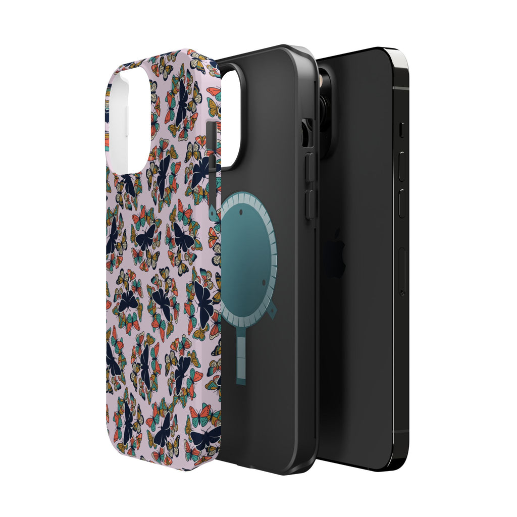 Phone Cases | Pastel Butterflies and Moths Pattern Magnetic Impact-Resistant Case