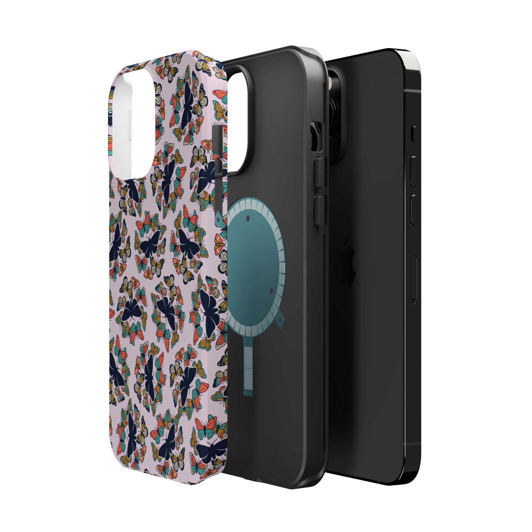 Phone Cases | Pastel Butterflies and Moths Pattern Magnetic Impact-Resistant Case