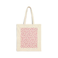Tote Bag | Pink Optical Illusion Canvas Tote