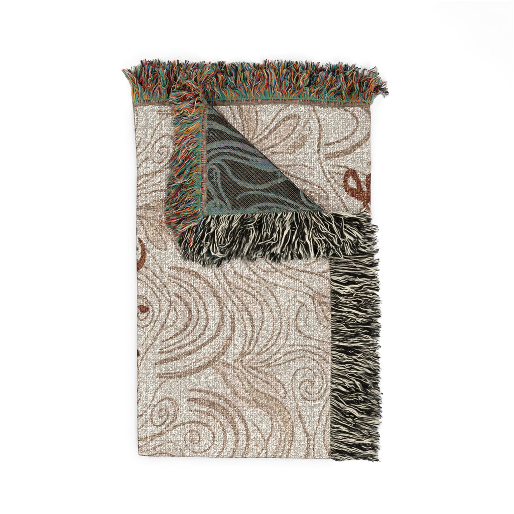 Customizable Woven Floral Throw